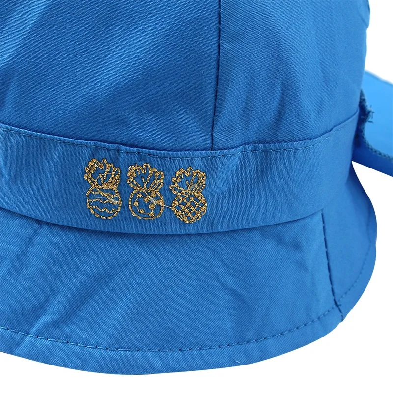 Cotton Panama Neck Protect Baby Hat For Girls Fashion Kids Summer Cap Boy Girl Sun Cap Beach Baby Bucket Hat Baby Boy Clothing (6)