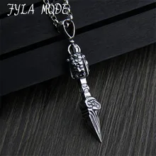 S925 Sterling Silver Retro The God Of The Pestle Personality Pendant Thai Silver Jewelry Men And Women Pendant 10.5*68MM XJF050