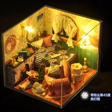 Зимний дом Diy подарок на день рождения девочка отправила Мальчик девушка жена практическое освещение окончил маленький дом