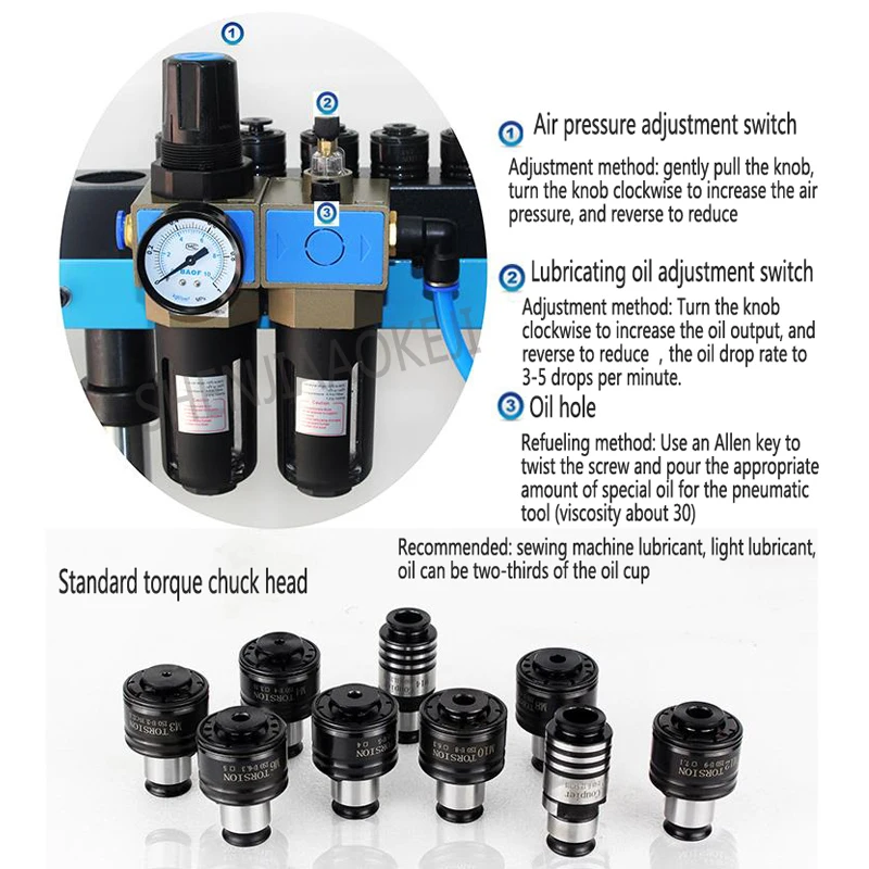pneumatic tapping machine Tapping capacity M3-M12