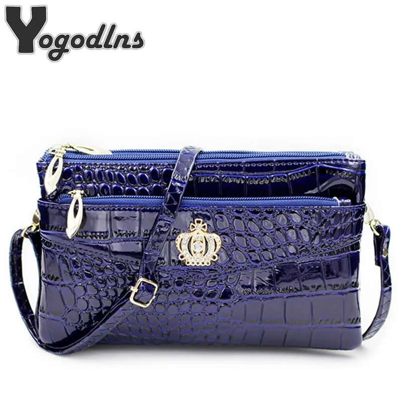 أزياء النساء crossbody حقائب كتف تاج رسول حقيبة يد crossbody مزدوجة سستة حقيبة