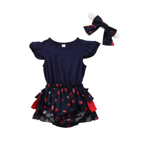 

New Princess Infant Baby Girl Sleeveless Floral Layered Bodysuit Jumpsuit Outfit