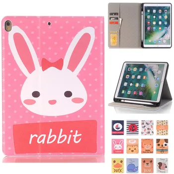 

3D relief cartoon Leather Tablet Case for iPad Pro 10.5 Magnet Flip Slim Smart Cover Cases fashion Book Style Auto Sleep Wake