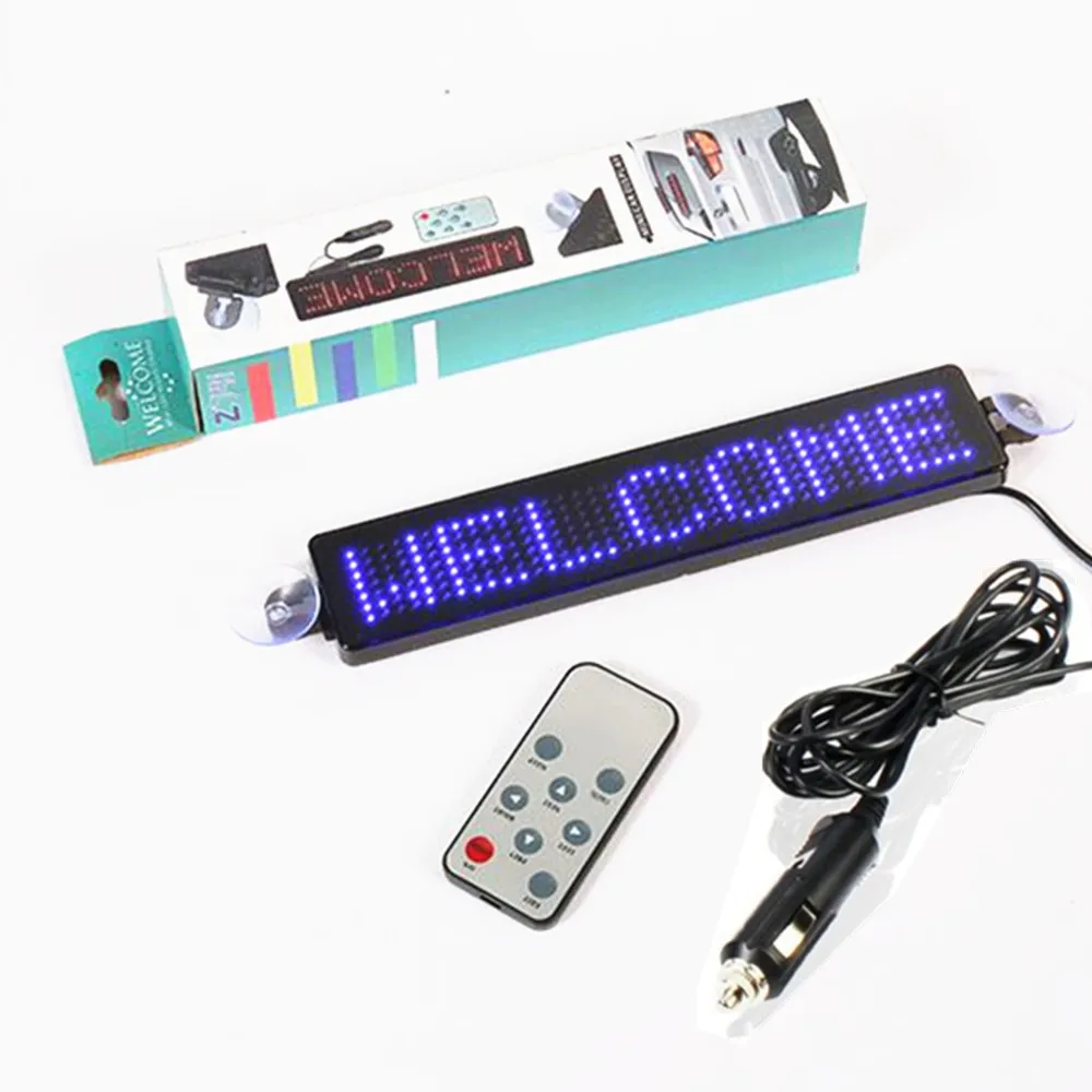 

23cm 12V LED Car display Board Programmable Customized English text for Uber Motorcycle sign scrolling text 7X41 pixels Diy kit