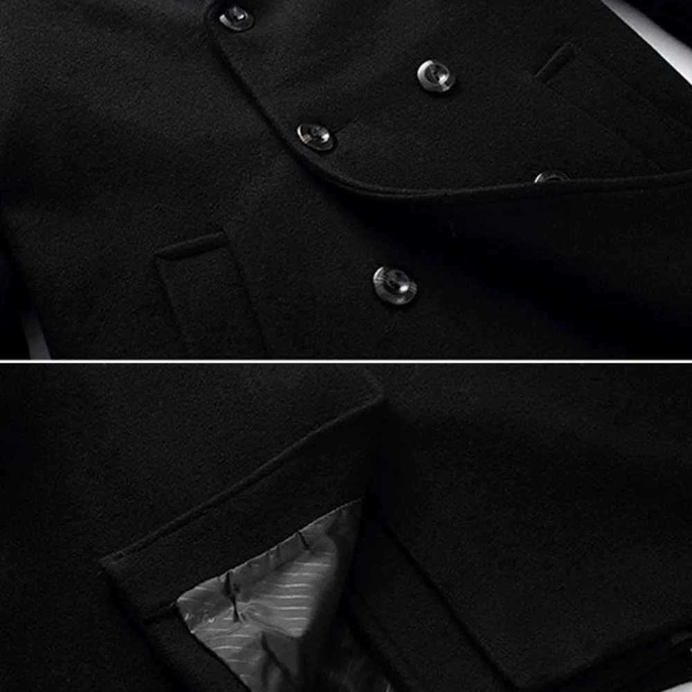 Мужское кашемировое пальто на зиму, мужская куртка manteau homme, мужское шерстяное пальто средней длины, пальто для отдыха