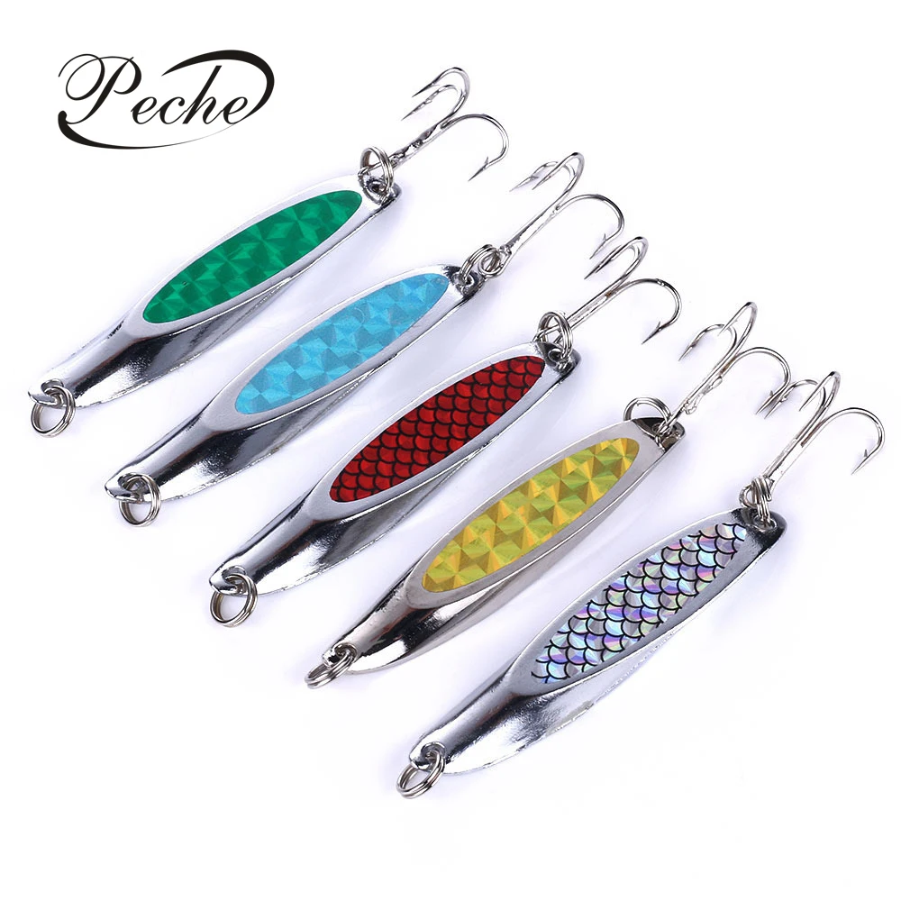

Peche 7cm 21g Metal Laser Spinner Sequin Spoon Fishing Lures Pesca Beveled Jig Isca Artificial Hard Baits