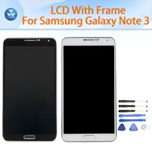 LCD Screen for Samsung Galaxy Note 3 N900 N900A N900V N9005 N9002 LCD display touch digitizer frame assembly black white 5.7″