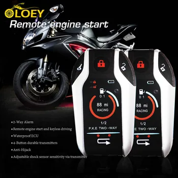 

PKE 2 Two Way Motorcycle Alarm Anti-theft Security System Vibration Alarm Remote Engine Start For Honda YAMAHA Suzuki Harley