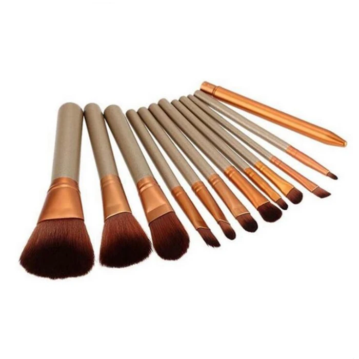 Conjunto de Escova de Maquiagem Moda Marca Feminina Premiuim Alta Qualidade Macio Taklon Cabelo Profissional Maquiagem Artista Escova Kit Ferramentas 12 Pçs 3 Cheap Jogos de maquiagem