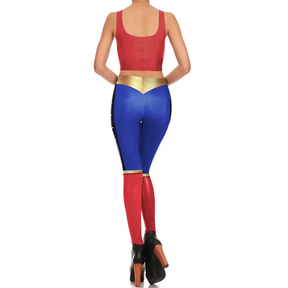 VIP Мода новейший стиль женские тренировочные штаны для фитнеса для девушек сексуальные женские Леггинсы 3D принт DC супер костюм героя