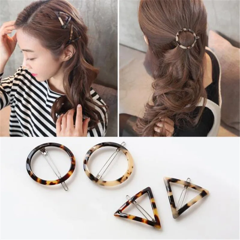 

1PC Geometric Elegant Hair Clips Ink Leopard Women Hairpin Beautiful Fashion New Girls Hair Accessories Headdress Hot Sale