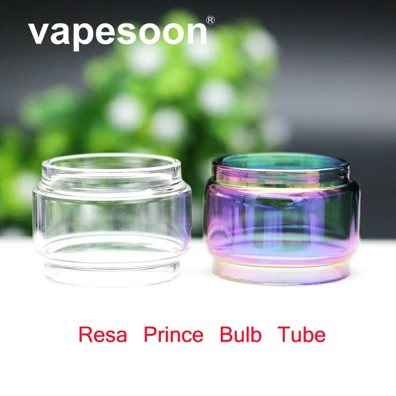 

VapeSoon Bulb Convex Glass Tube For Resa Prince TANK 7.5ML Rainbow Clear Color