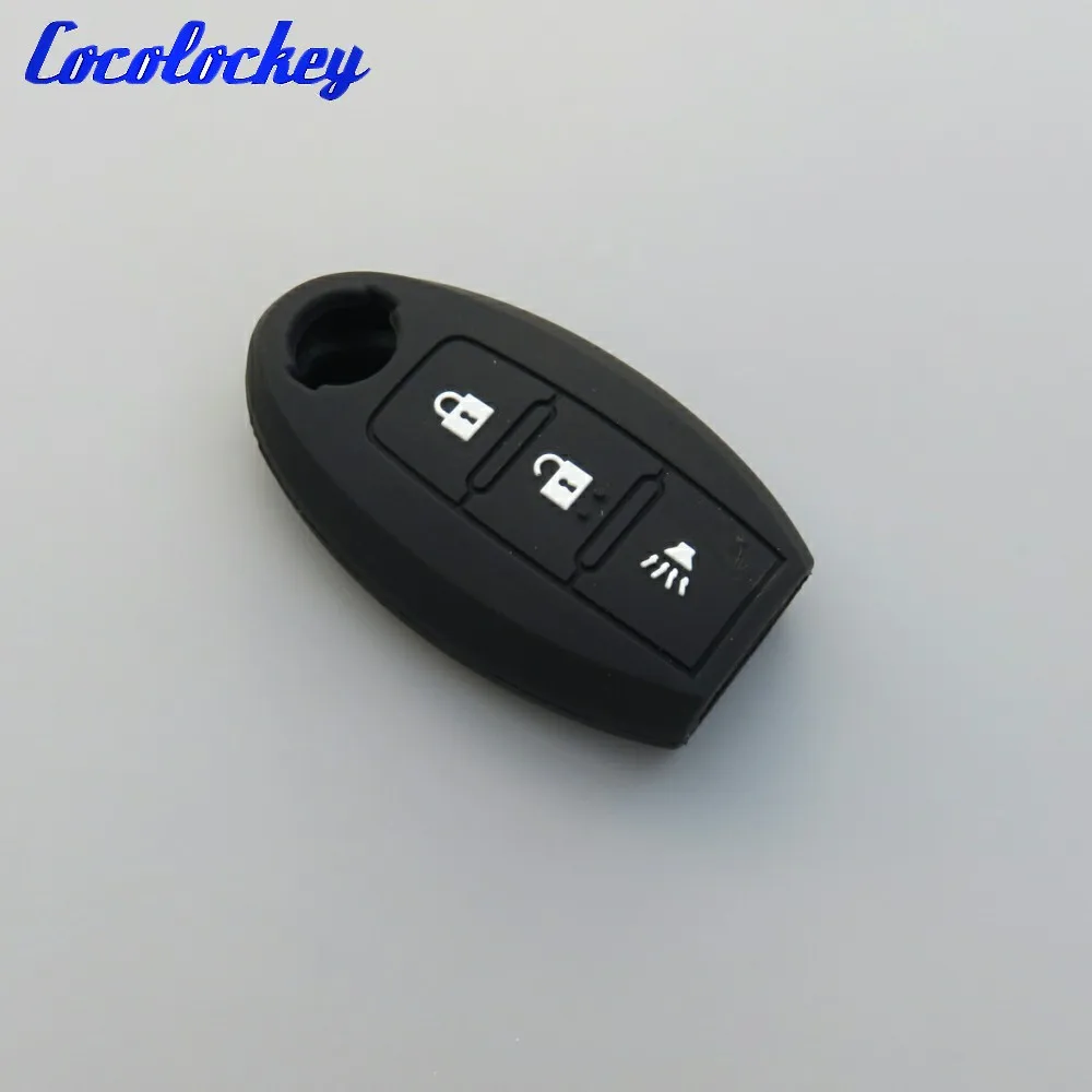 Cocolockey силиконовый чехол для ключа автомобиля Fob NISSA Versa Rogue Pathfinder умный