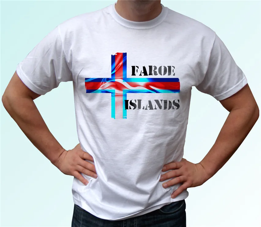 Фаерские острова Флаг Белая футболка Топ кантри дизайн для мужчин s Wo для мужчин s Cool casual Pride Винтажная Футболка Мужская Унисекс Новая модная