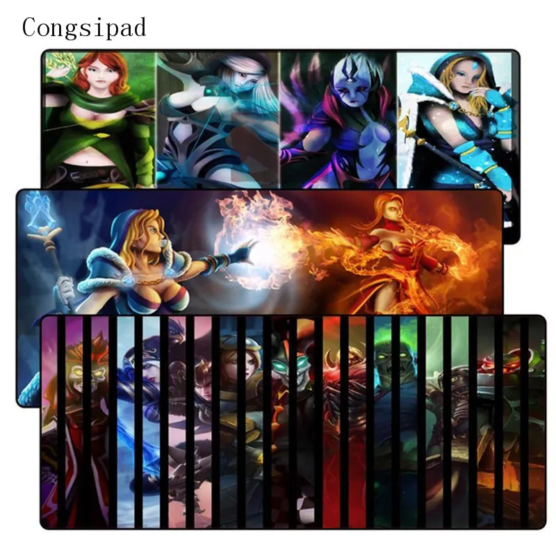  Congsipad DOTA 2 Big Gaming Speed Mouse Pad White Locking Edge Desk Keyboard MouseMat Rug Large Gam