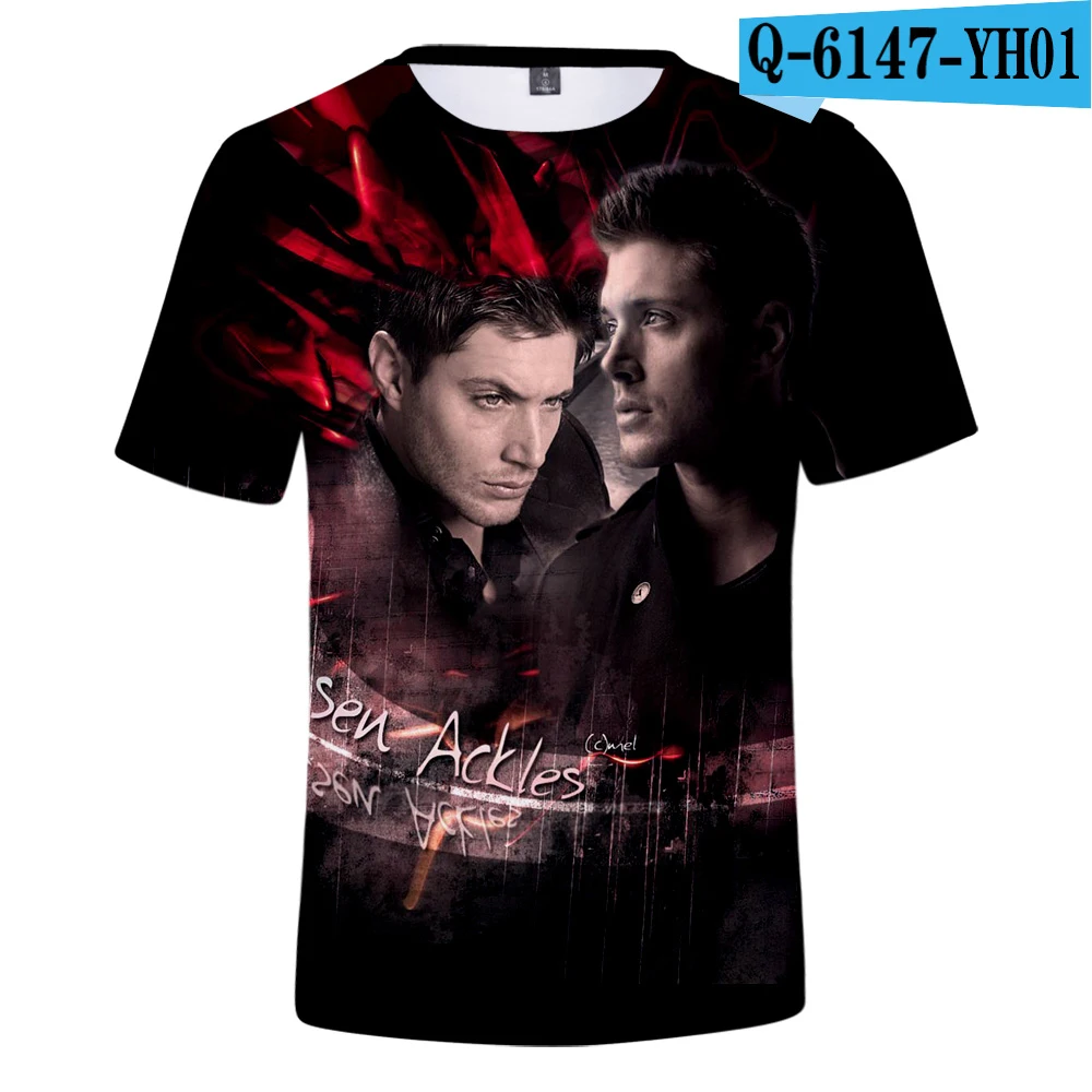 

Fashion Cool t shirt Supernatural 3D Fashion T-shirt High quality Men/Women 2019 Harajuku 3D Print Supernatural Short T-shirts