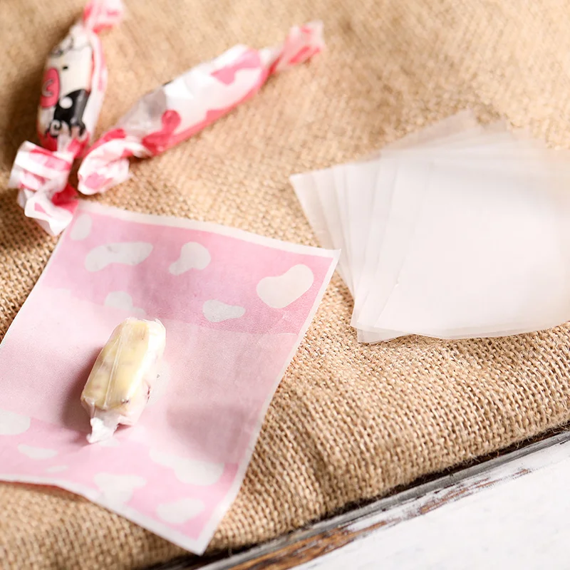 

[4Y4A] 500pcs/set DIY candy Handmade nougat paper candy packaging glutinous rice paper candy paper edible sugar paper