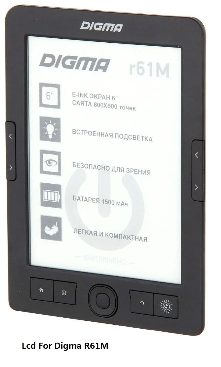 Polegada Tela Lcd para Digma R61m E-leitores Matriz para Digma E652 Leitor Ebook Ereader Nenhum Toque 6 - Imagem 3