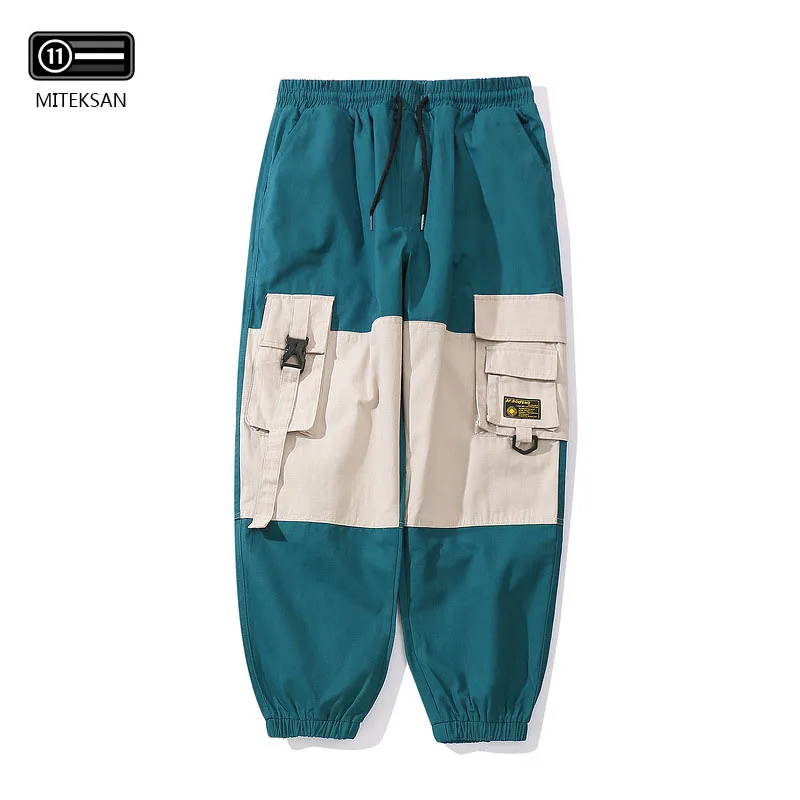 Спортивные штаны Мужской кошелек уличная походные Мужские штаны хип-хоп брюки с эластичной талией корейская мода брюки до щиколотки