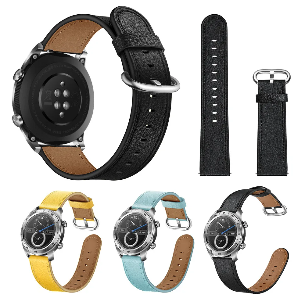 Для Huawei watch GT ремешок из натуральной кожи Honor magic band браслет для xiaomi huami amazfit Pace 2/gear S3
