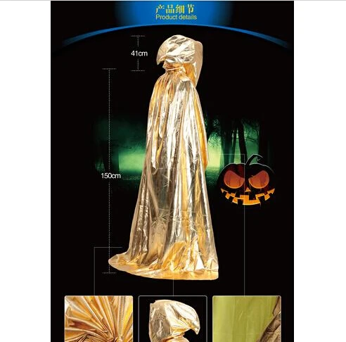 COLDKER капюшон с капюшоном 4 цвета средневековый плащ для мытья полов бог смерти костюм для тематической вечеринки Хэллоуин нарядное платье