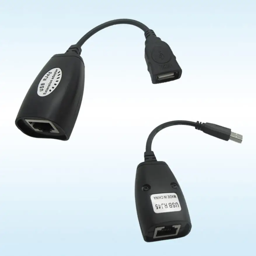 USB UTP удлинитель адаптер через один RJ45 Ethernet CAT5E 6 кабель до 150 футов July20#2