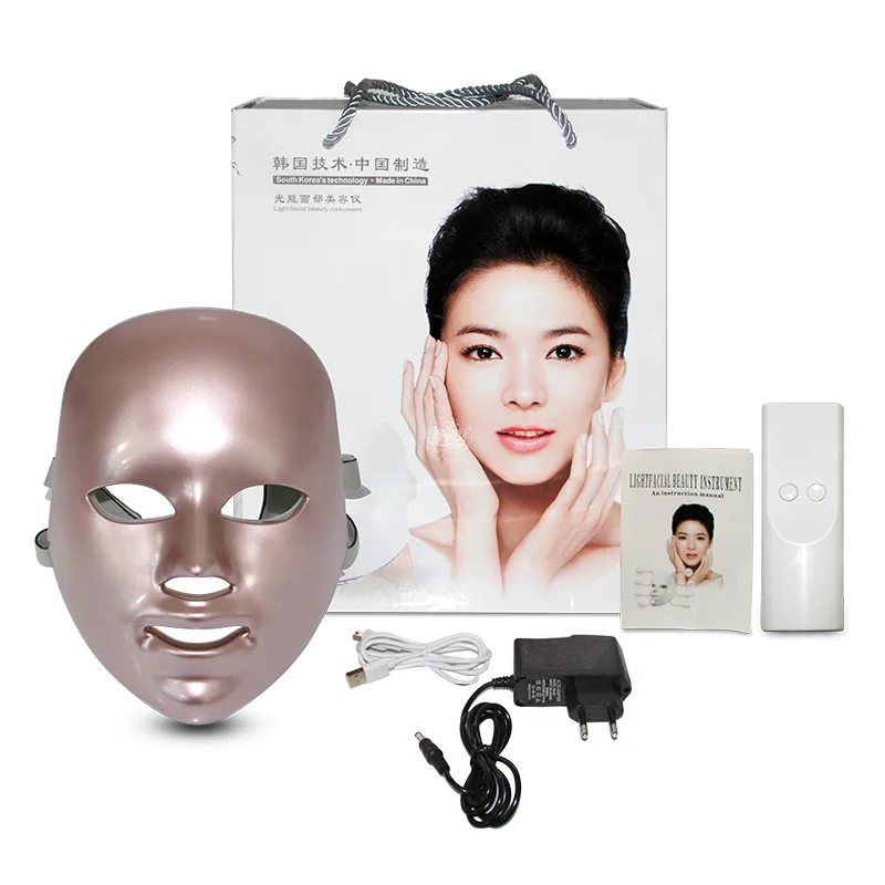  New upgraded PDT photon led facial mask 7 colors led light therapy skin rejuvenation wrinkle remova - 32941477429