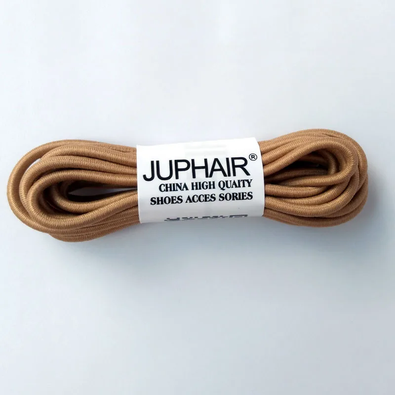 JUP 1-50 Pairs Light Brown Fashion Lace-free Tie Locking Laces Running Jogging Sneaker Sport New Fashion Shoes Lace-up Elastics