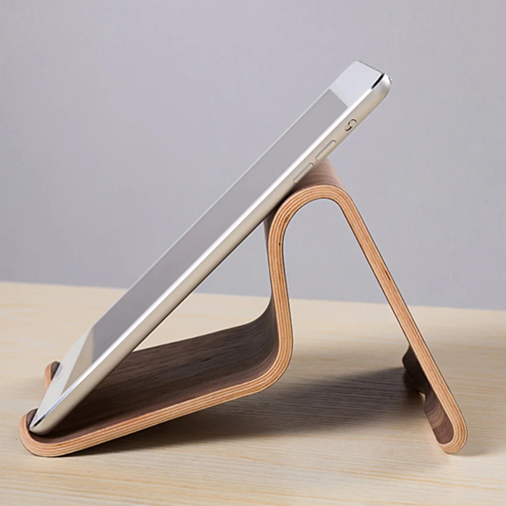 SAMDI Wooden Universal Tablet PC Phone Stand Holder Bracket for iPad Samsung Tab NEW2019