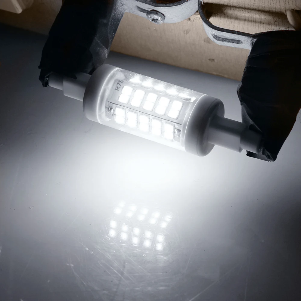 Goodland R7S светодиодный светильник 78 мм 118 мм 5 Вт 10 Вт светодиодный R7S светодиодный лампы светильник переменного тока 110V 220V SMD 2835 360 градусов Заменить галогенная лампа-прожектор - Испускаемый цвет: Холодный белый