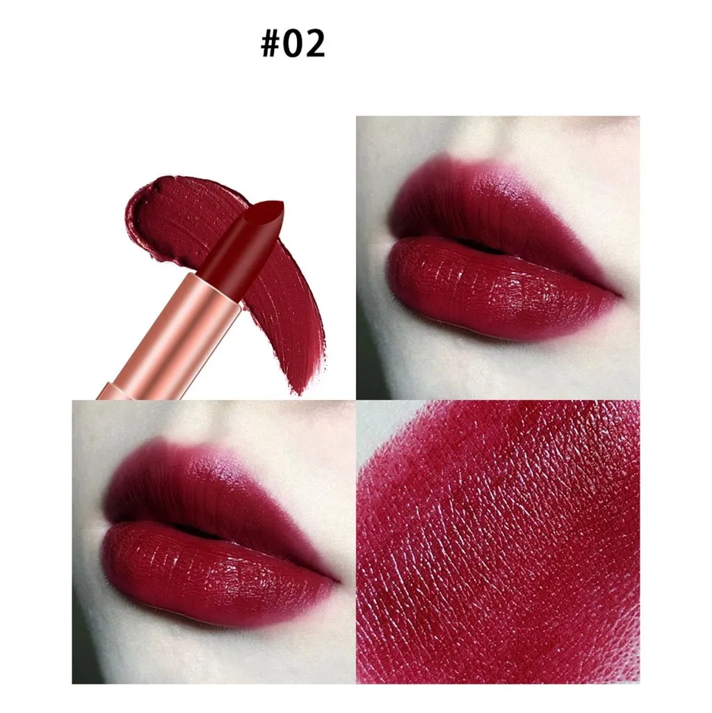 Lipstick Matte Waterproof Makeup Tools Fashionable Star Diamond Red Tube Lipstick Velvet Starry Matte Lipstick batom 10W2