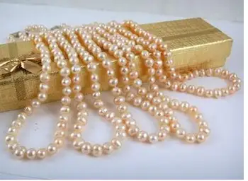 

Women Gift Freshwater wholesales 8-9mm Pink Freshwater Cultured Pearl Necklace pearl Jewelry,gift,