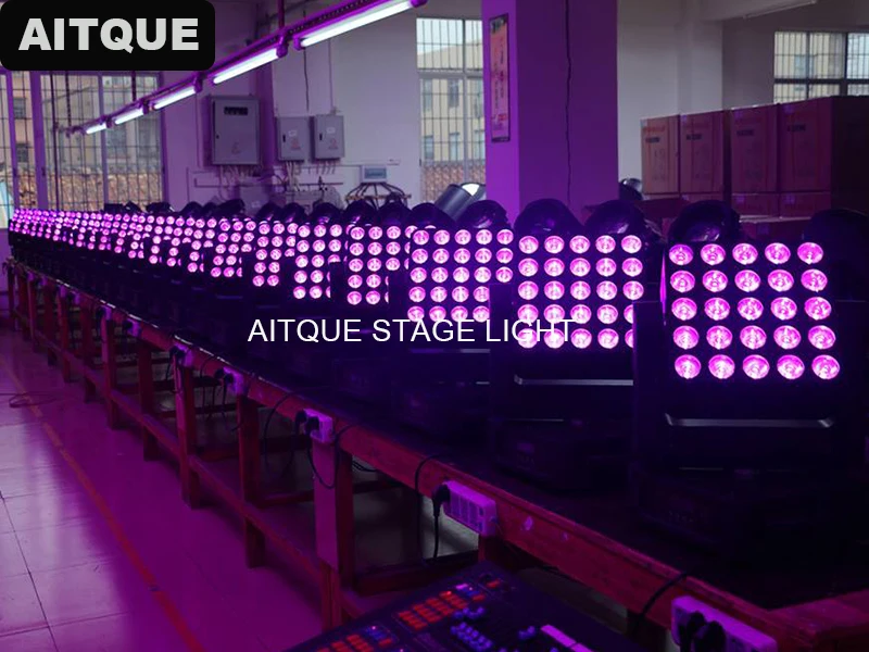 

6pcs Stage effect light 5x5 25 led matrix led matrix moving head light 25x10w dmx led moving beam light