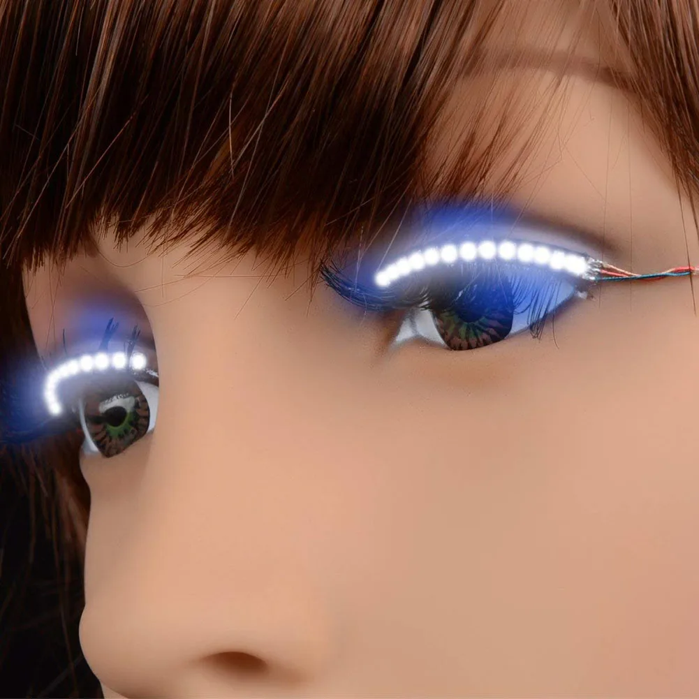 

LED Eyelashes Waterproof Interactive Eyelash Shining Eyelid Tape for Party NightClub KTV Halloween TY99