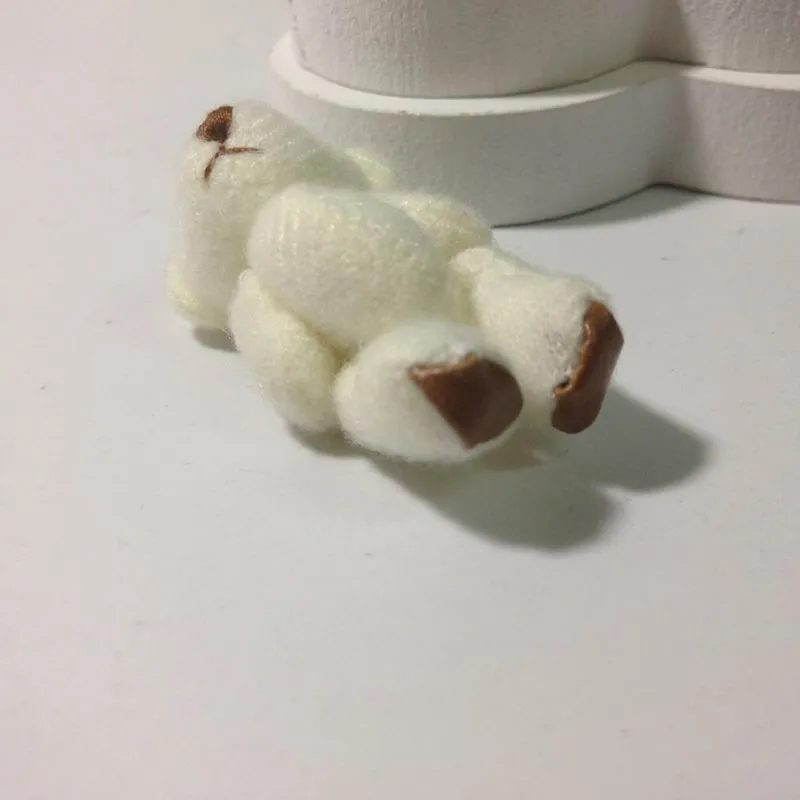 Оптом 4,5 см(1,") Плюшевый шарнир маленький плюшевый мишка кулоны миниатюрная цепочка для ключей с медведем/Bouqeut ювелирные аксессуары подарок мягкие куклы