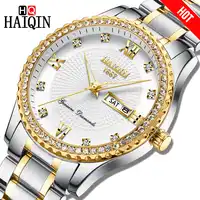 Haiqin Top Brand Men Watches Quartz Diamond trim Luxury Male WristWatch Military waterproof Sports Chronograph Relogio Masculino