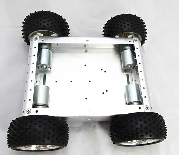 4WD Aluminum Mobile Robot Platform Educational Car Chassis Vehicle+Motor reducer 4WD Aluminum Mobile Robot Platform Educational Car Chassis Vehicle+Motor reducer