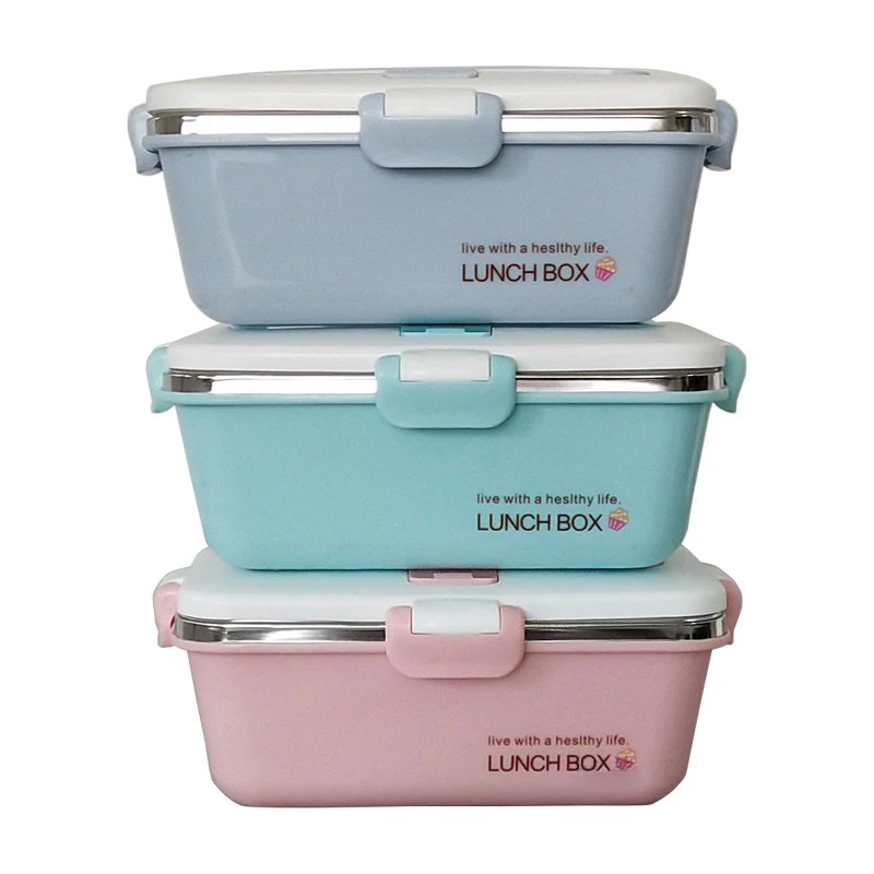 ONEUP Ланч бокс из нержавеющей стали Ins мультфильм 900 мл Bento Box экологичный контейнер