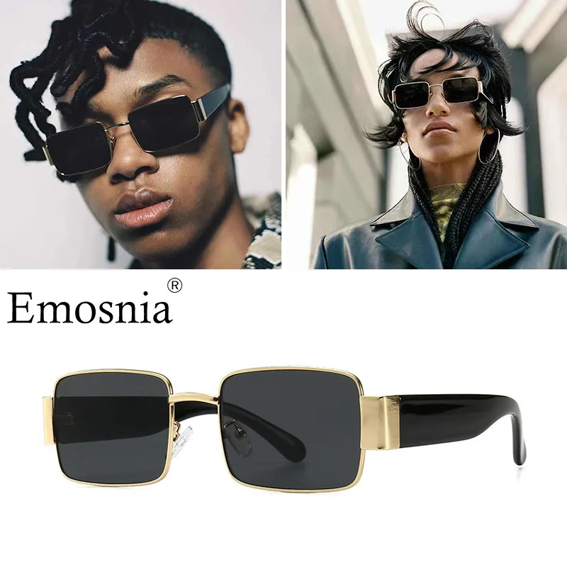 

Emosnia Vintage Gothic Steampunk Sunglasses Women Men Square Classic Hip Hop Steam Punk Sun Glasses Shades Street Summer Style
