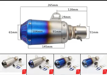 

51mm interface refit Motorcycle Muffler Exhaust pipe CBR125 CBR250RR CBR400 CBR600RR CBR900RR CBR1000RR CB250 CB400 CB600 CB1300