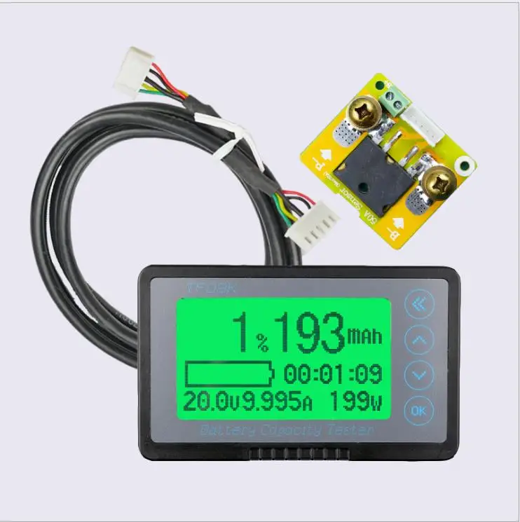 

coulombmeter voltmeter ampere meter 10-120v battery capacity indicator/ level display Lithium iron phosphate Battery tester