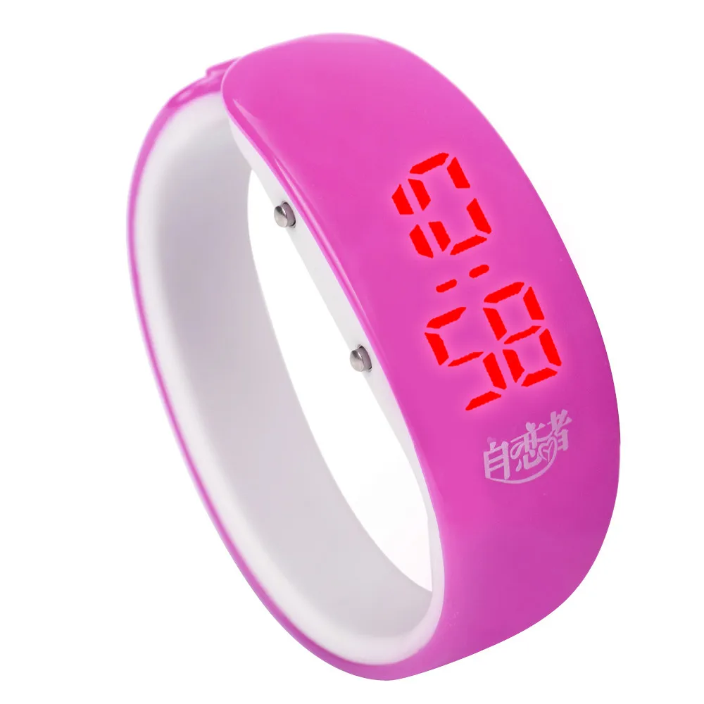 Популярный светодиодный женский спортивный браслет с датой, Цифровые мужские наручные часы, Прямая,, Bayanlar izle Reloj de dama Wd3sea2