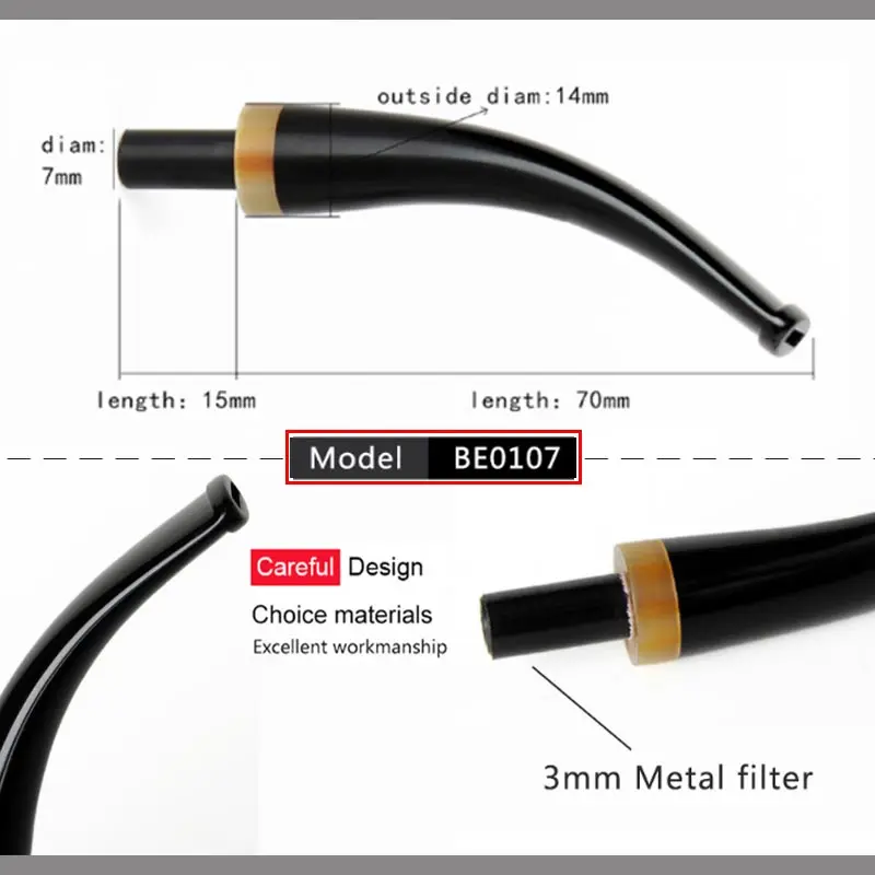 Ru muxiang курительная трубка изогнутая и прямая мундштук Бриар и палисандр Мужская табачная трубка акриловый мундштук be0089-be0107
