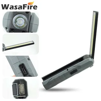 

Magnetic Rechargeable COB Work Light Portable Led Flashlight Flexible Inspection Lamp Emergency Lamp for Outdoor Camping