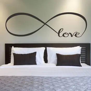 

Bedroom Wall Decals Love Wall Stickers Bedroom Decor Infinity Symbol Word Love vinyl wall art poster decals decoration