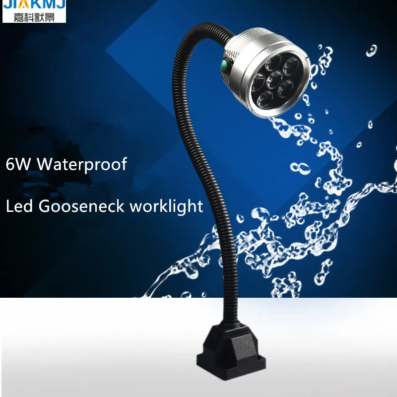 IP67 Waterproof High Quality Aluminum 6W Gooseneck Led CNC Machine Working Lamp CE Adjustable Emitting Light Angle for Indutrial