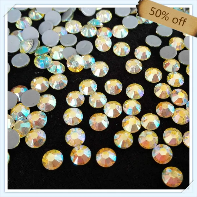 

50% off FASHION FLATBACK size ss20 4.9mm jonquil AB color with 1440 pcs each pack ; diamond stone free shipping