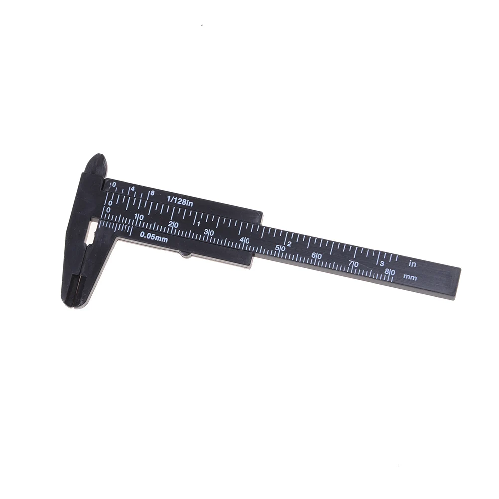 1Pcs 80mm Mini Plastic Student Sliding Vernier Caliper Gauge Measurement Tool HK 