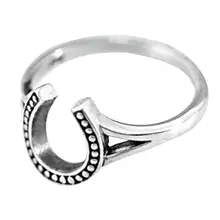 Vintage Herradura en forma de U mujeres Metal dedo anillo fiesta joyería cumpleaños regalo