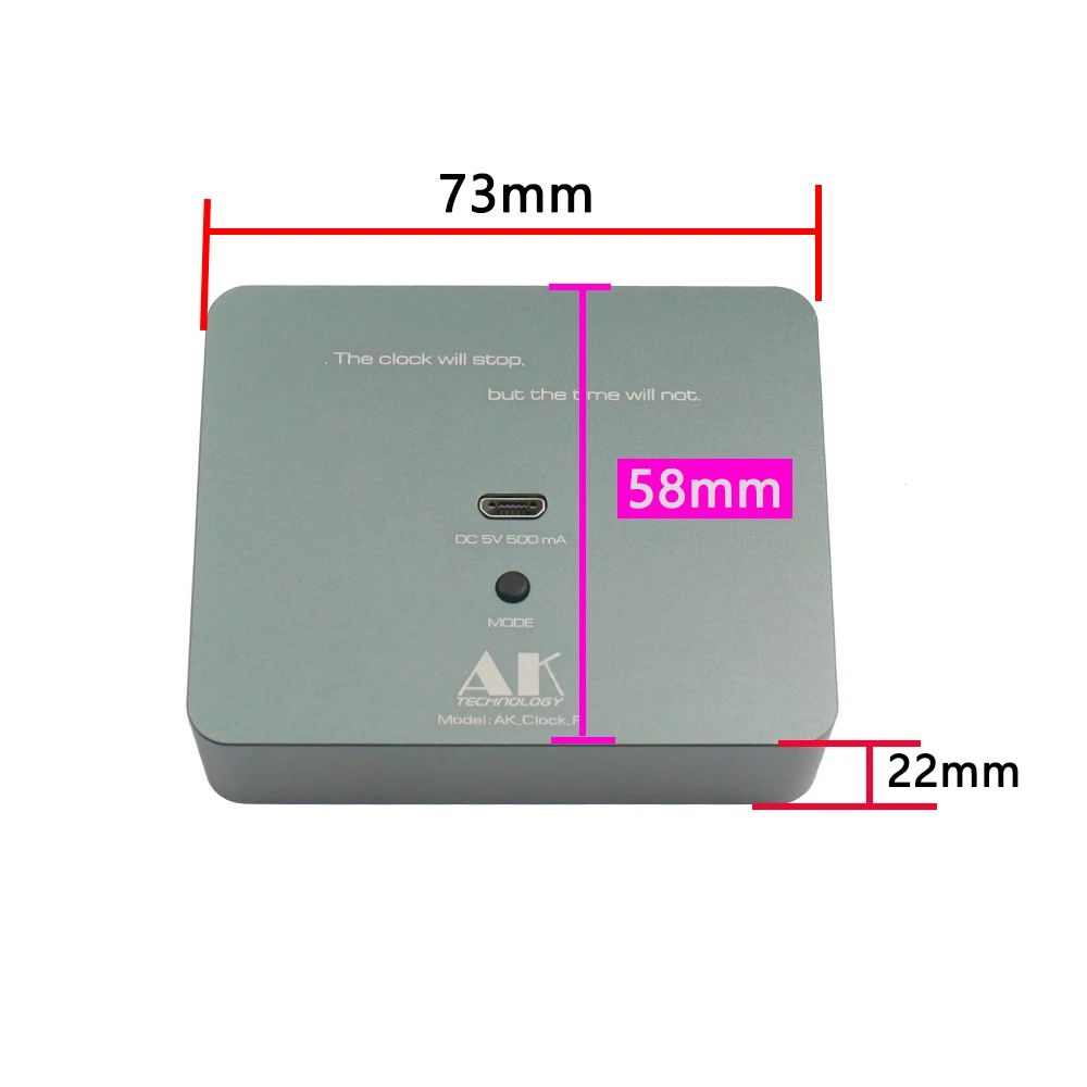  GHXAMP VFD Pointer Time Clock With light-sensing Automatic Brightness Adjustment DC 5V Aluminum Man